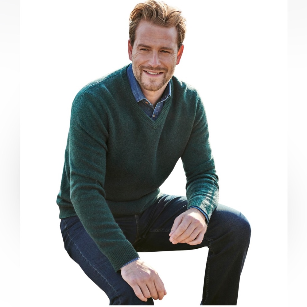 Elegant Forest V-Neck Sweater for Men